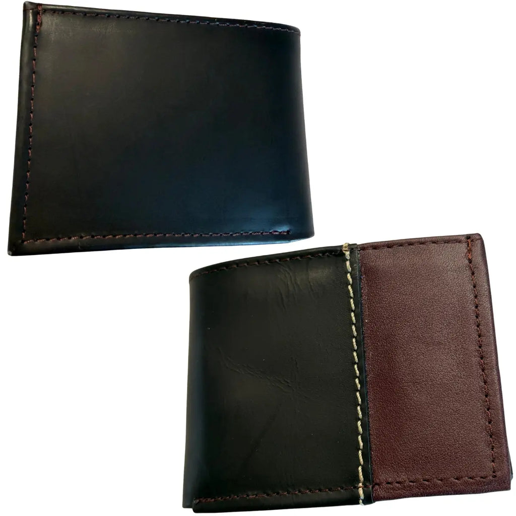 Malcreado Handcrafted Men's Leather Wallet - Shaded Finish