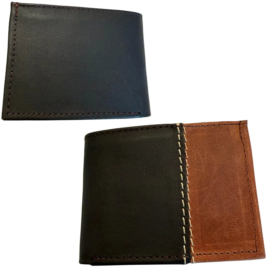 Malcreado Handcrafted Men's Leather Wallet - Shaded Finish