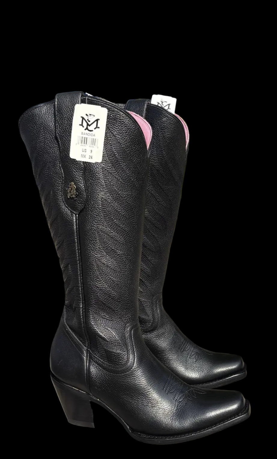 Bota Vaquera Bandida para Dama - Negro Elegante