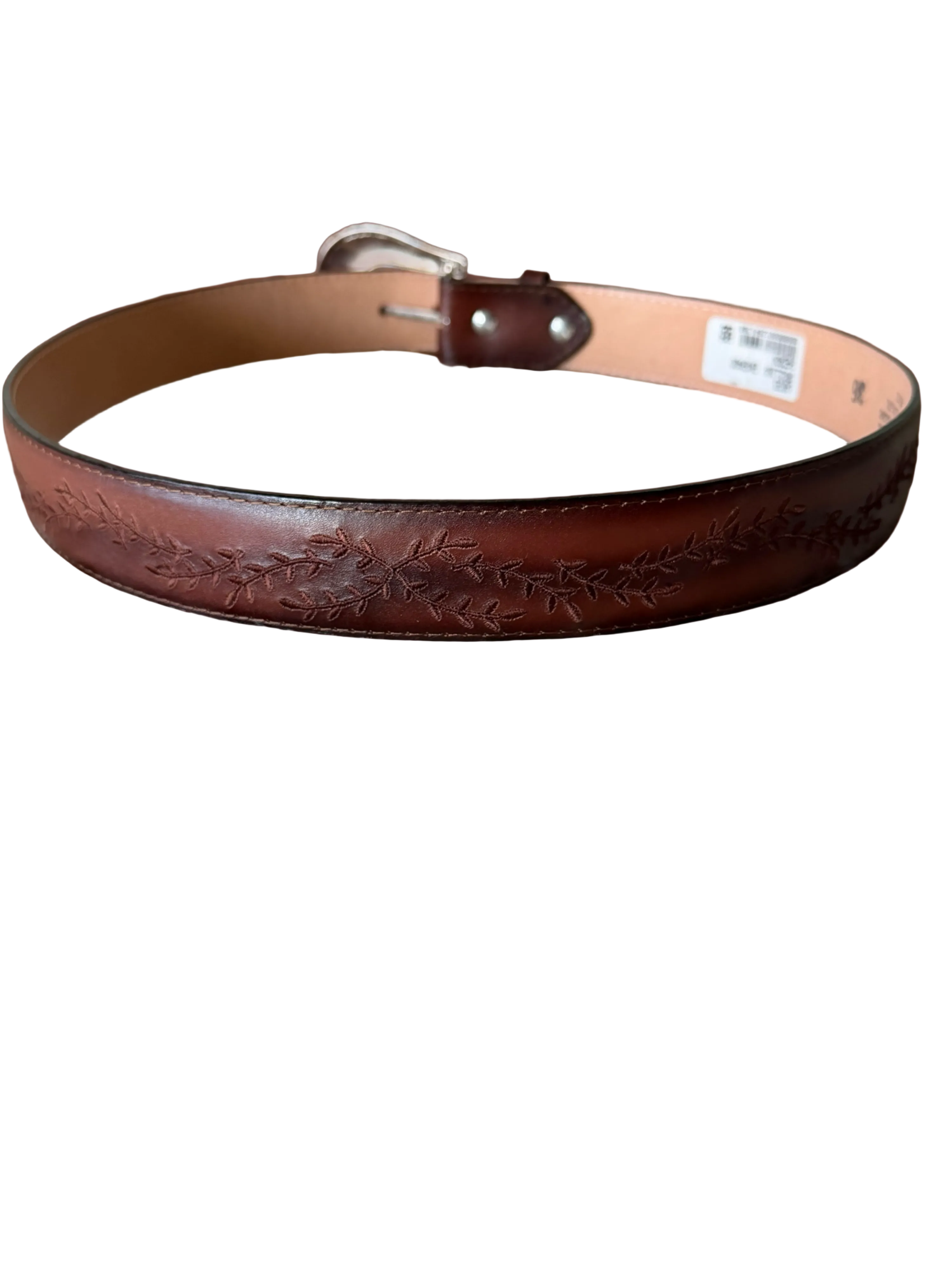 Malcreado Shedron Floral Embroidered Leather Belt