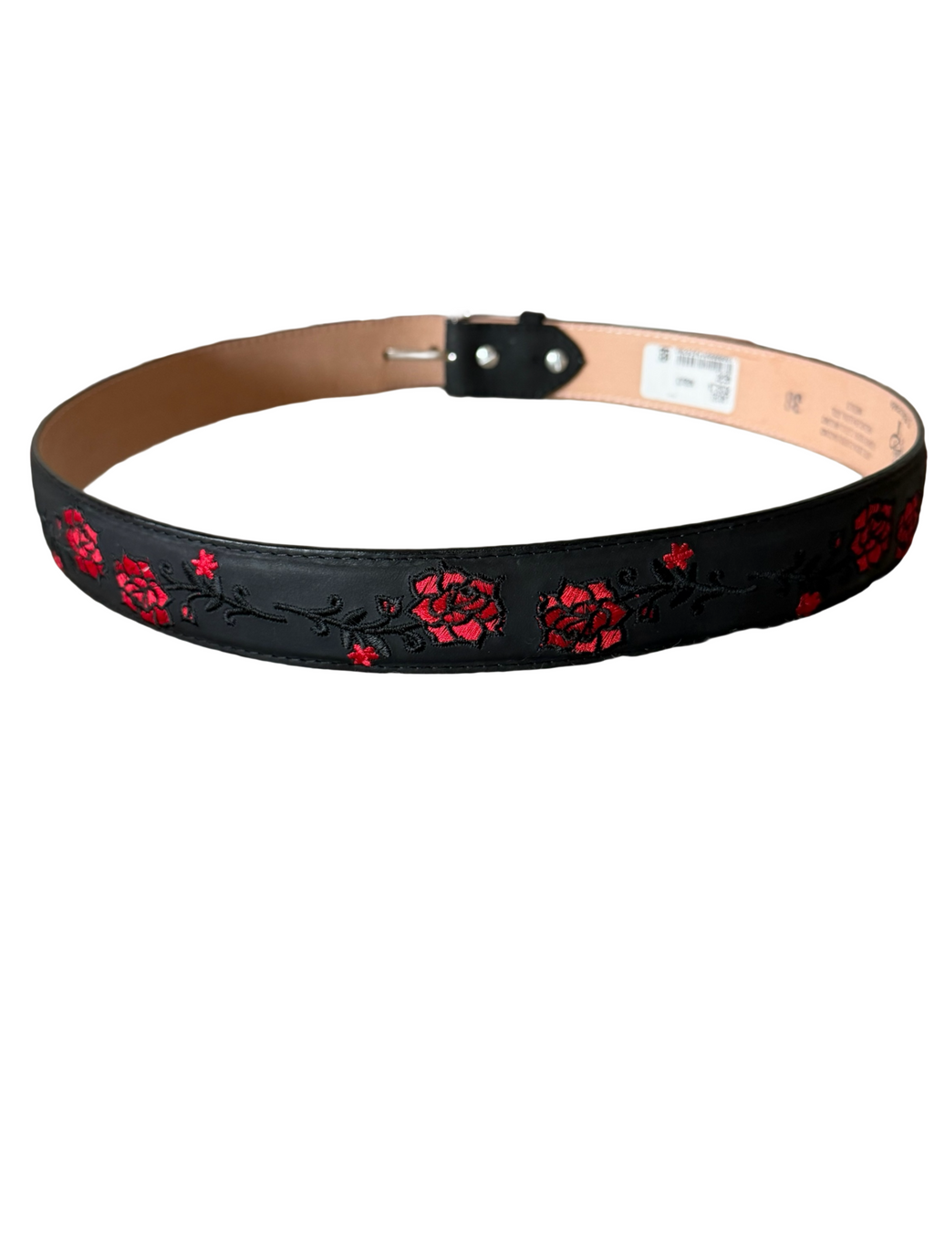 Cinto de Piel con Bordado Floral Elegante - Malcreado