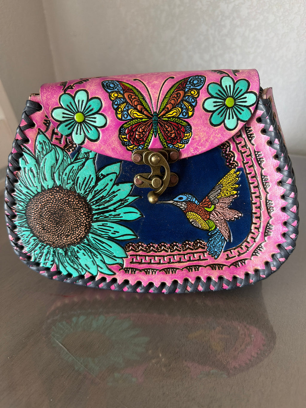 Bolsa "Mari Adelina" - Satchel Mini Pincelado a Mano