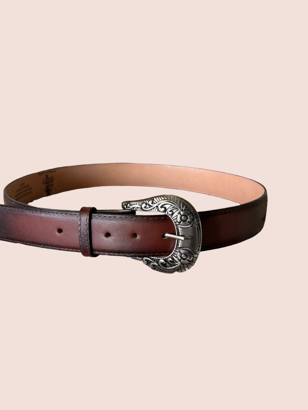 Cinto de Piel Bordado Floral Shedron - Malcreado