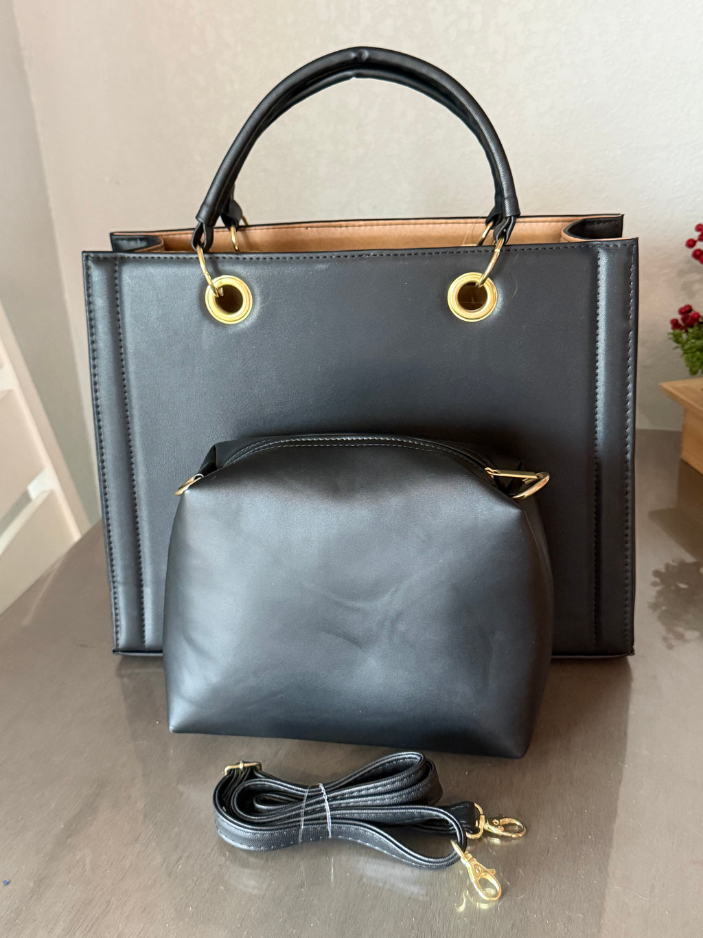 Bolsa Tote de Piel Pintada a Mano - LunaArtesanal