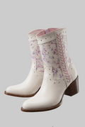 Bota Vaquera Abril en Piel de Res - Beige