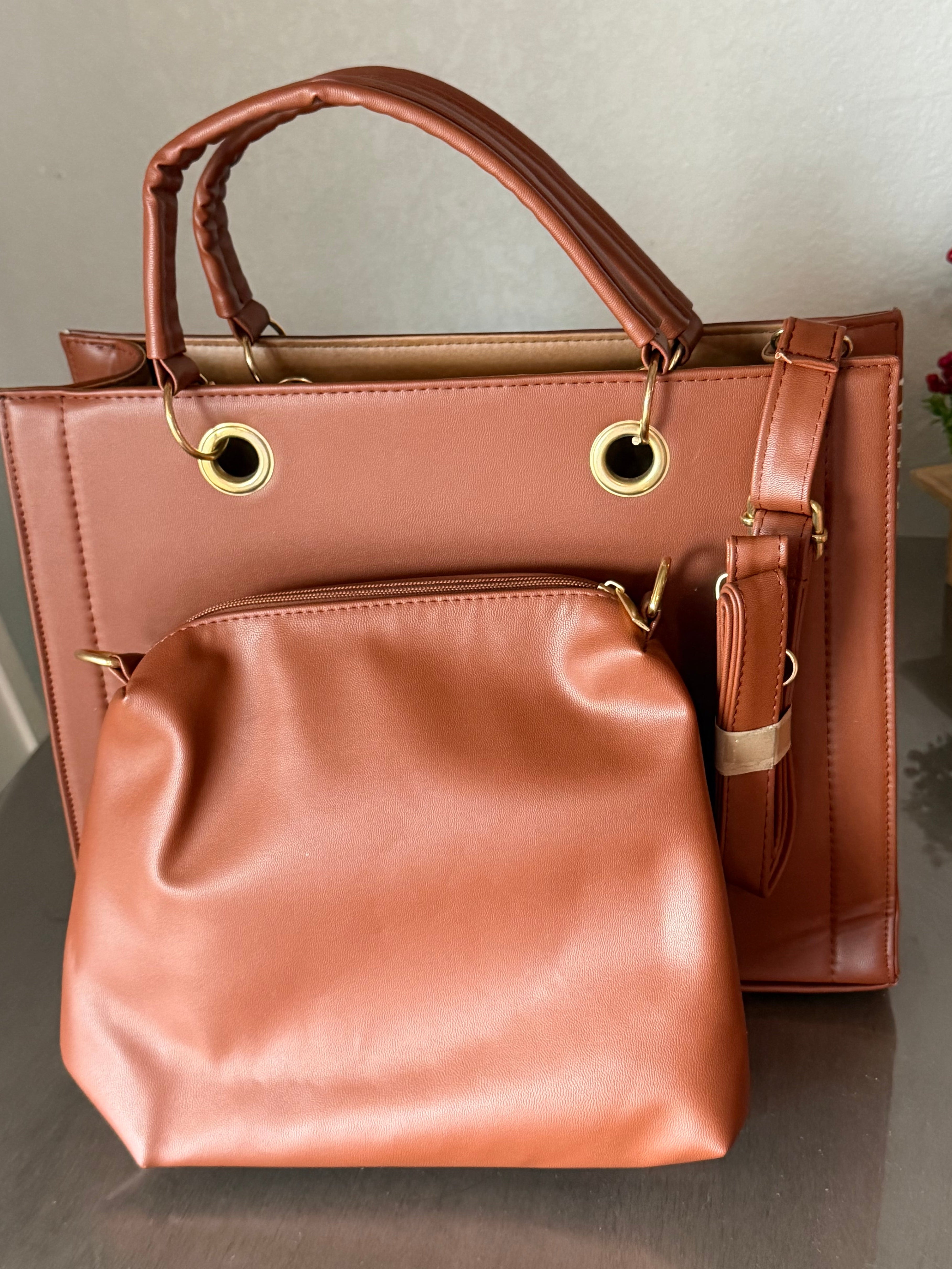 Bolsa Tote de Piel Pintada a Mano - LunaArtesanal