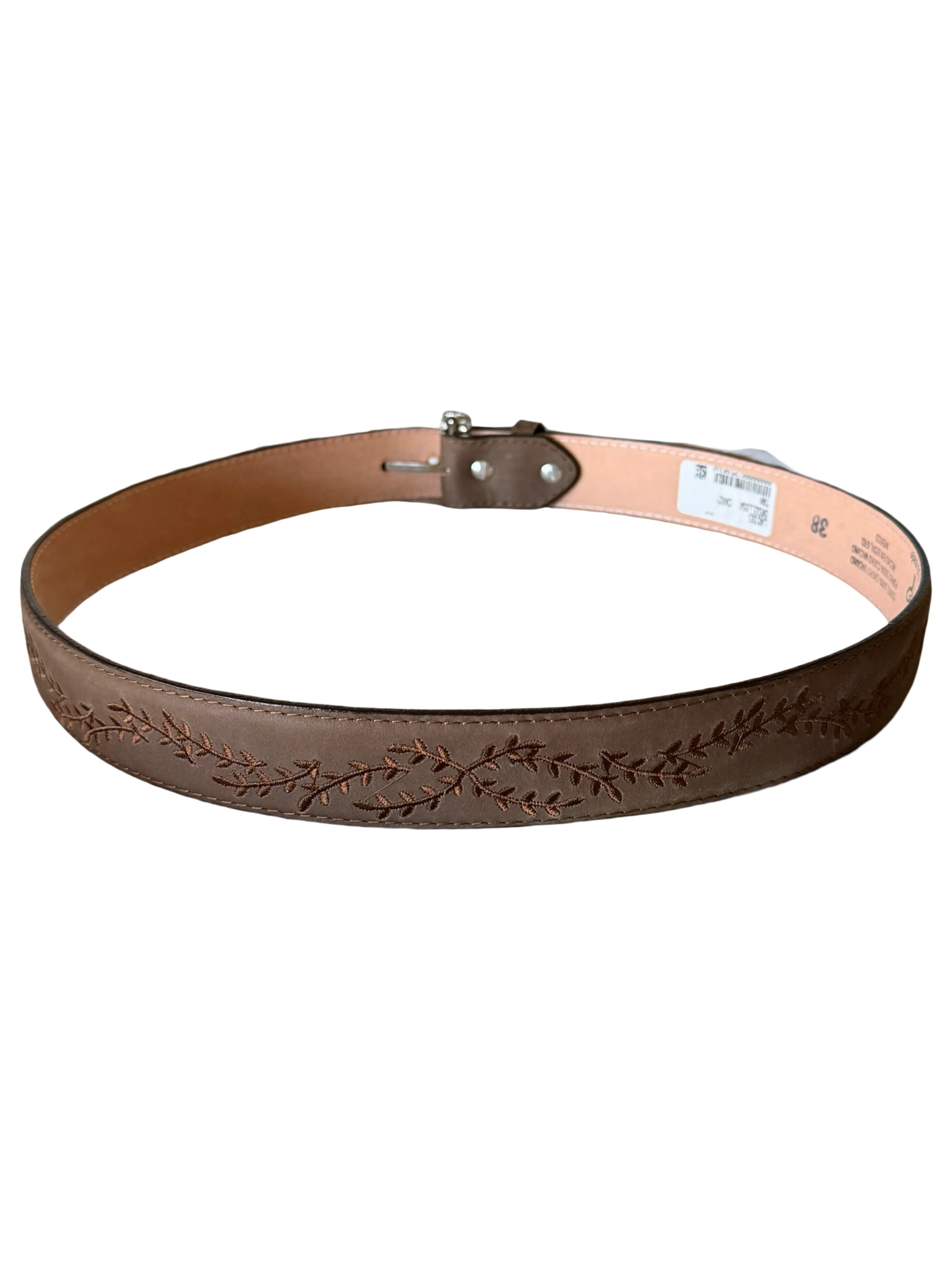 Malcreado Shedron Floral Embroidered Leather Belt
