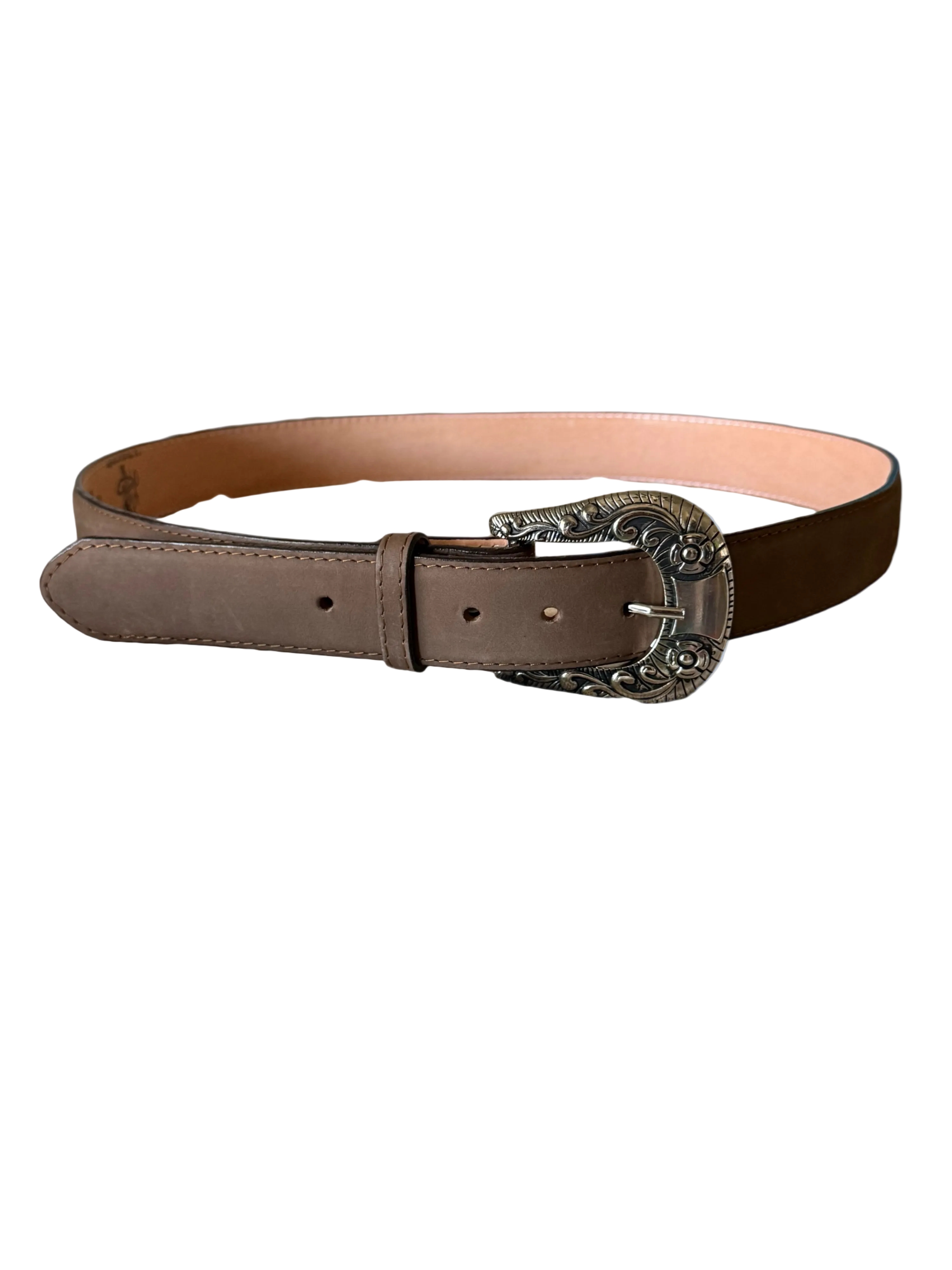 Malcreado Shedron Floral Embroidered Leather Belt