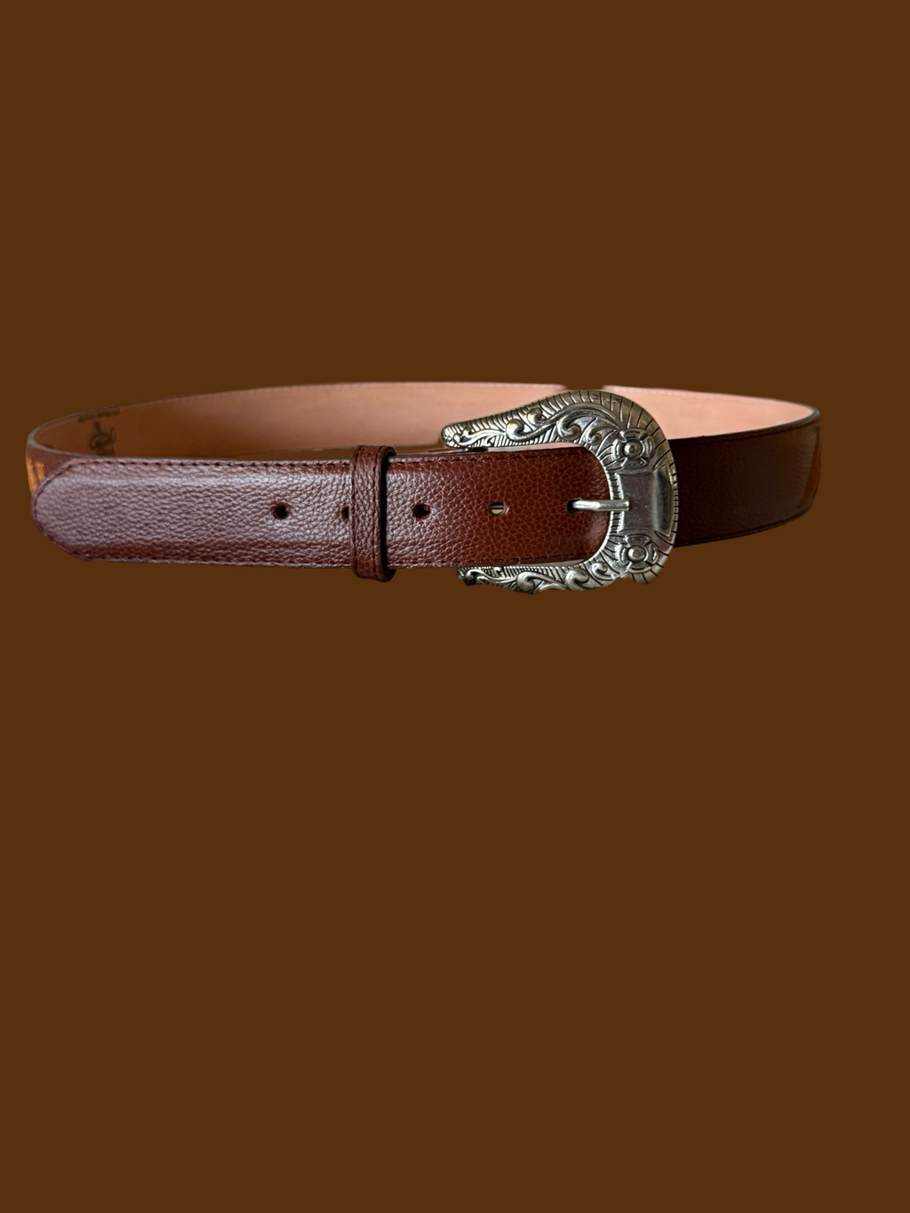 Cinto de Piel Bordado Floral Malcreado - Estilo Vaquero