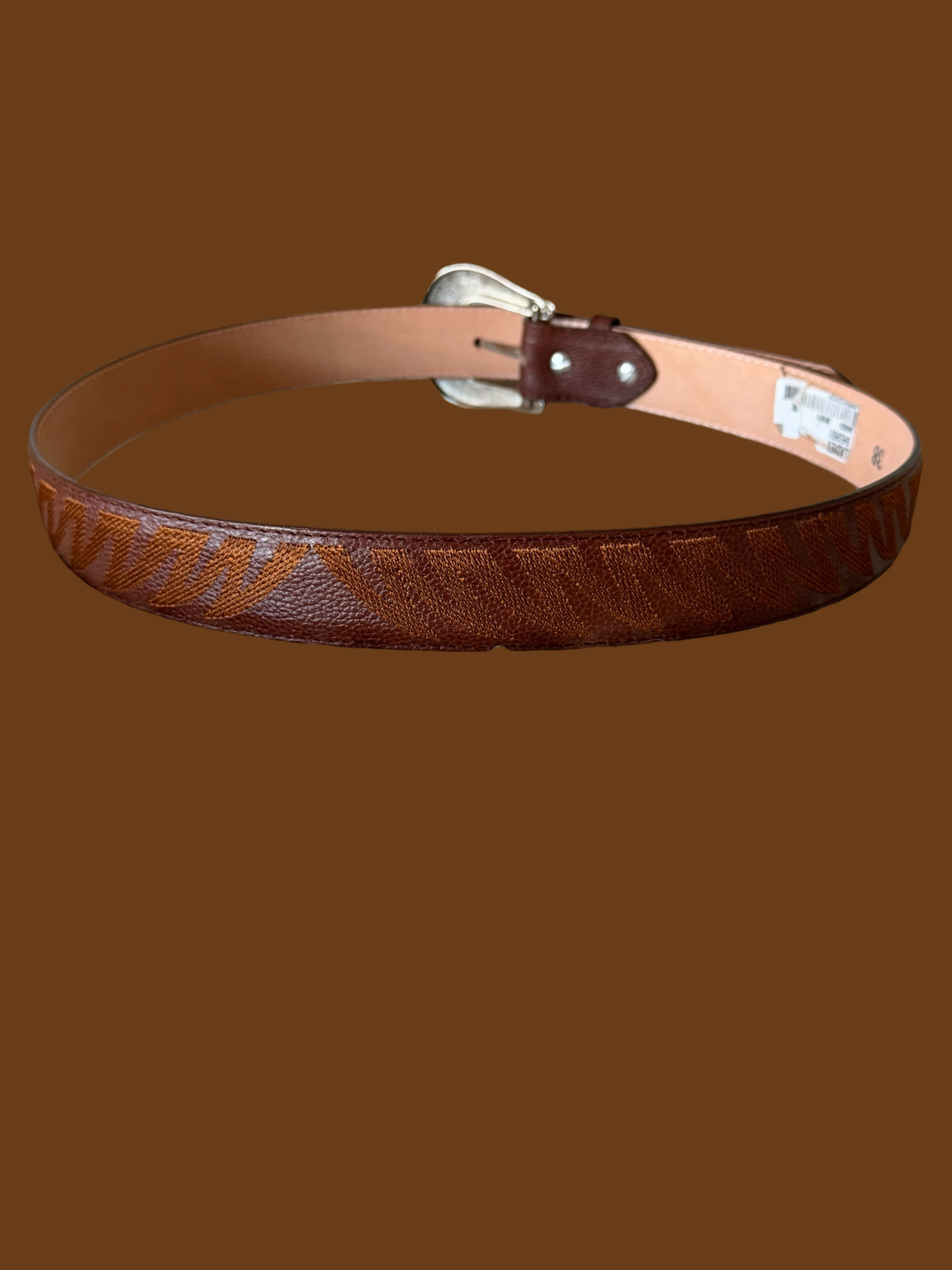 Malcreado Floral Embroidered Leather Western Belt