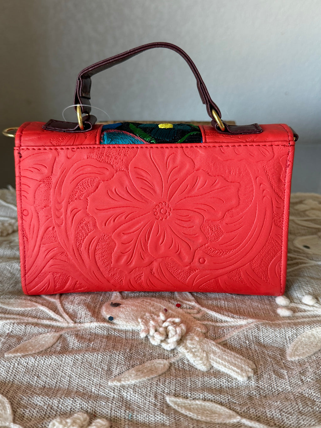 "Cross Two" Crossbody Bag - Hand-Brushed Artwork