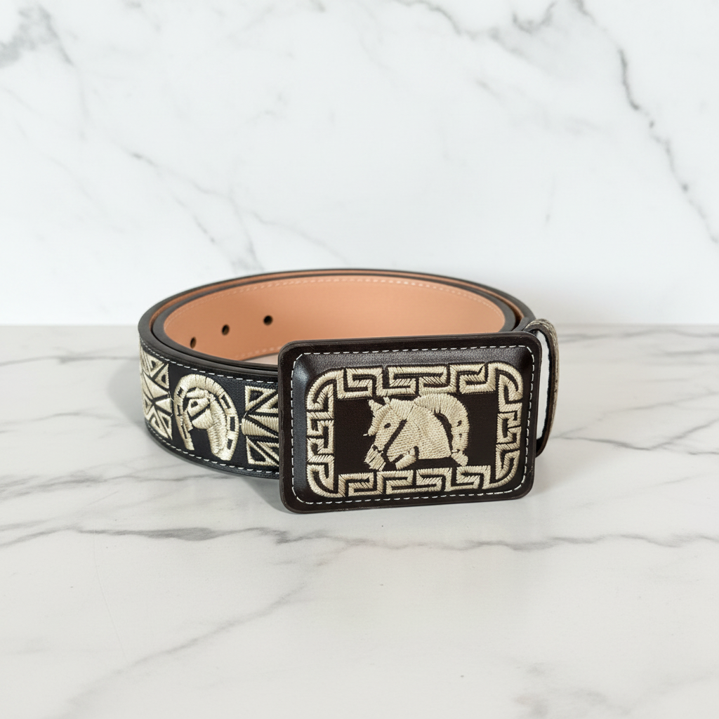 Belt 40 café oscuro mármol