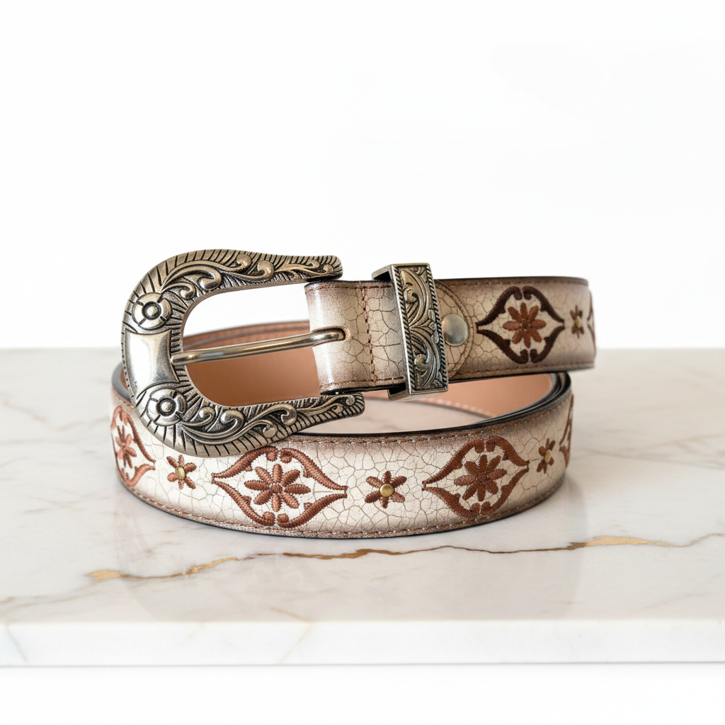 Belt Original Colors Vibrant on Marble