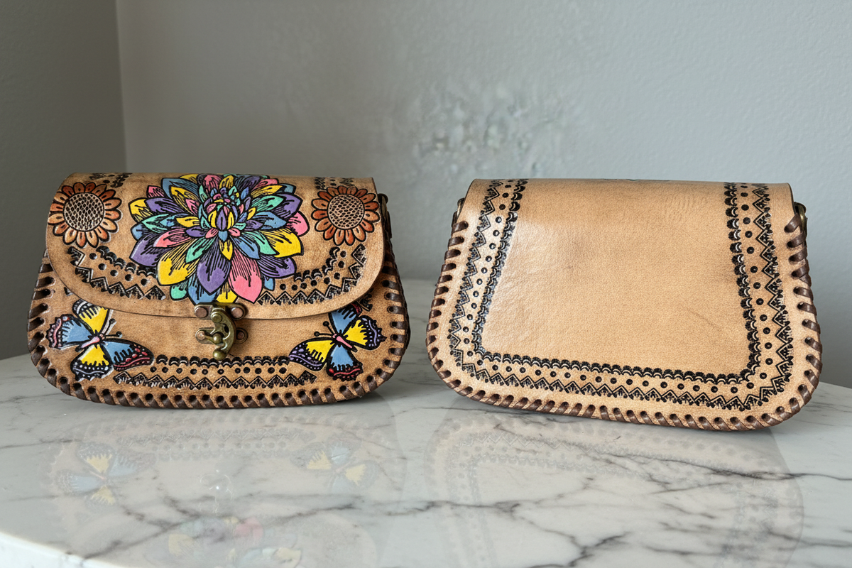 Bolsa mandala mariposas - frente y atrás