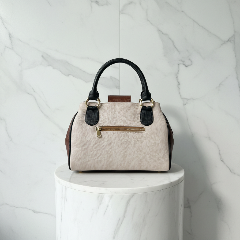 Bolsa tricolor reverso cierre - stand mármol