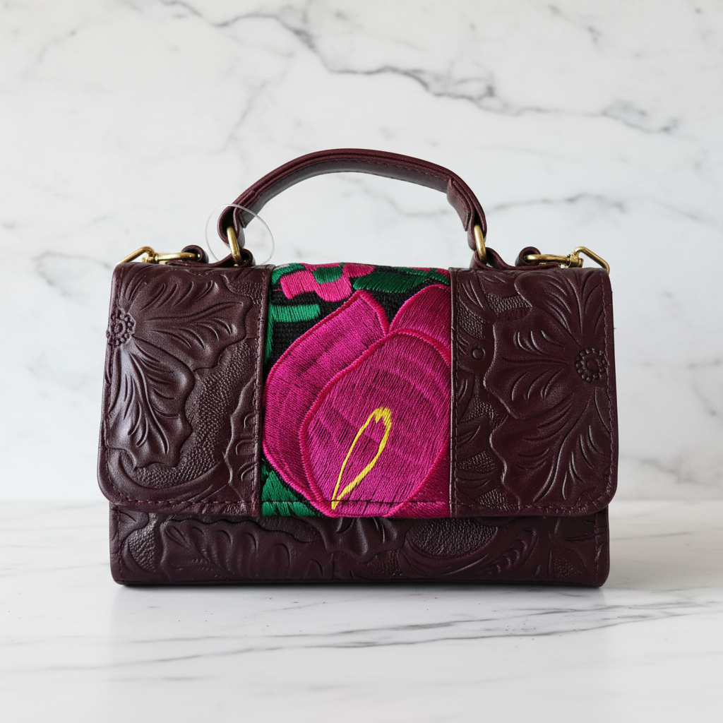 Bolsa vino frente mármol