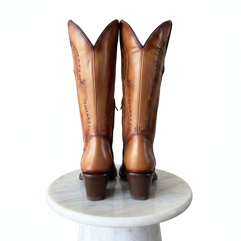 Camel Boots Back on Marble