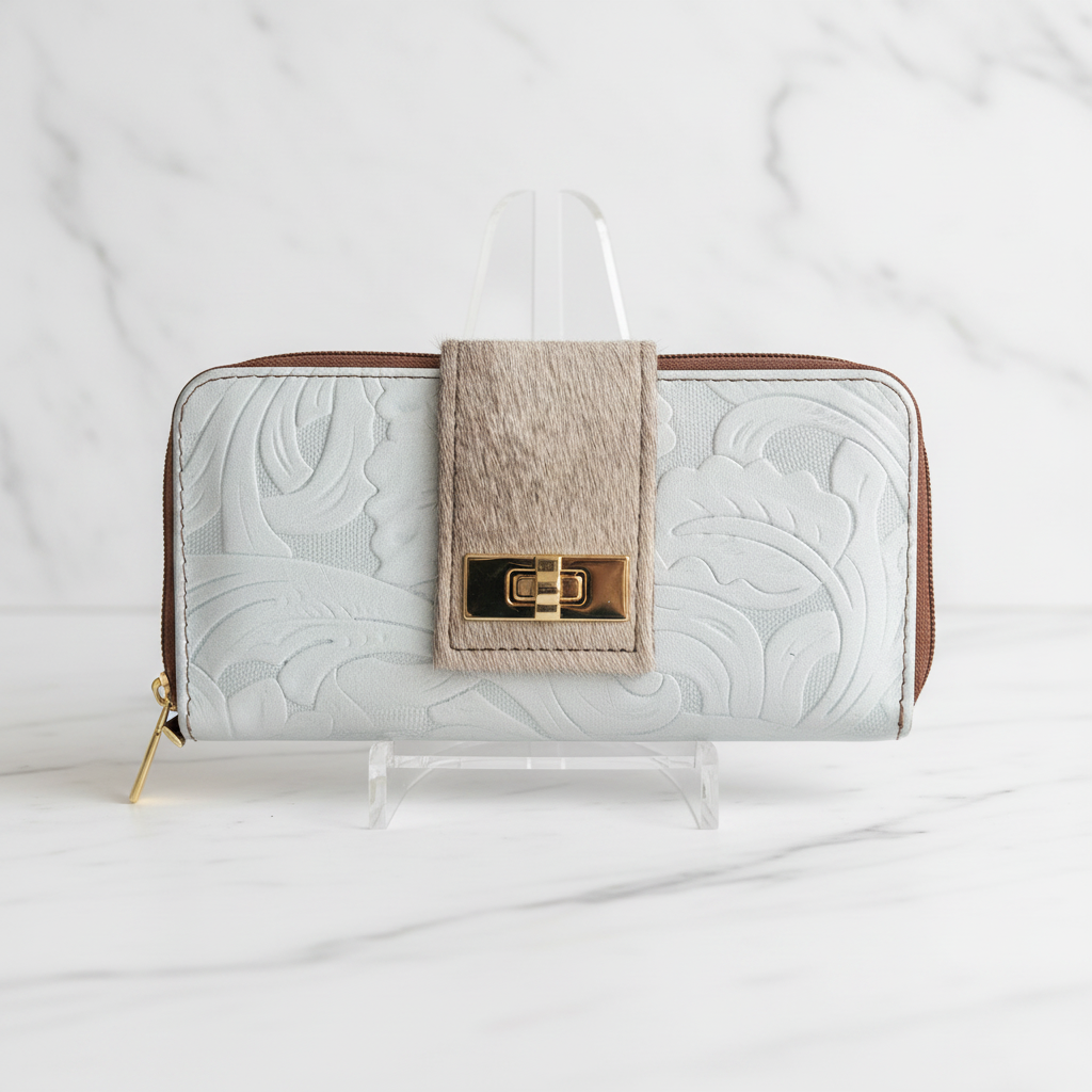 Cartera Azul Hielo - Frontal