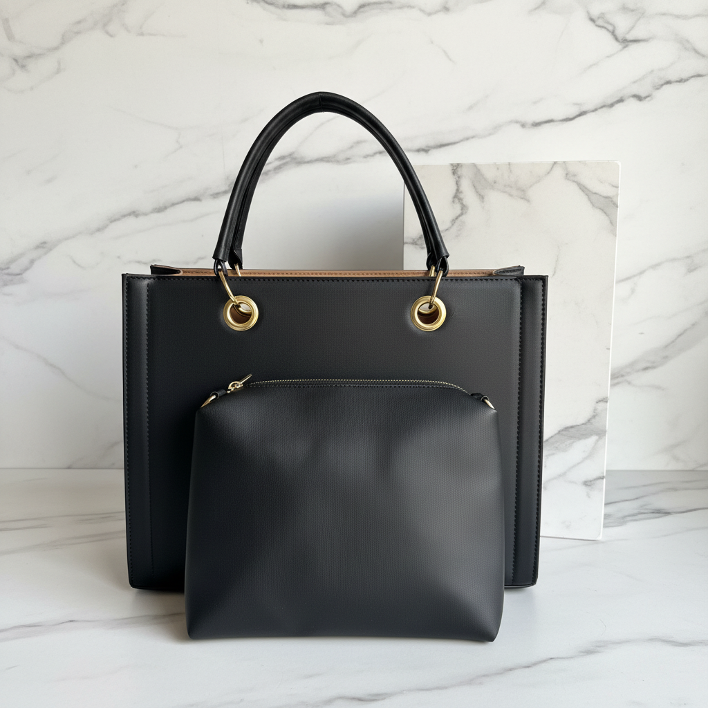 Chiseled Tote Negro - Trasera