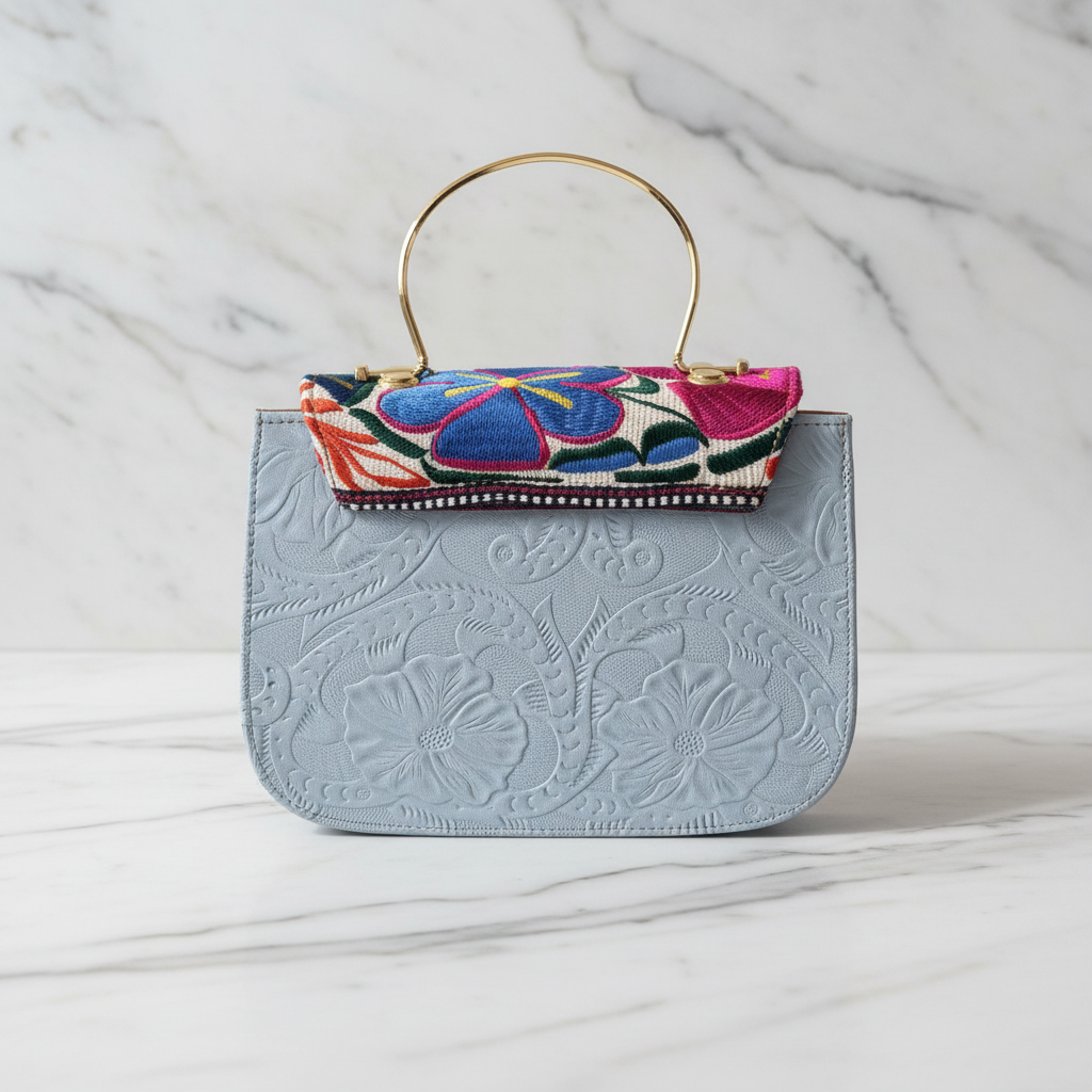 Clutch Azul - Trasera real