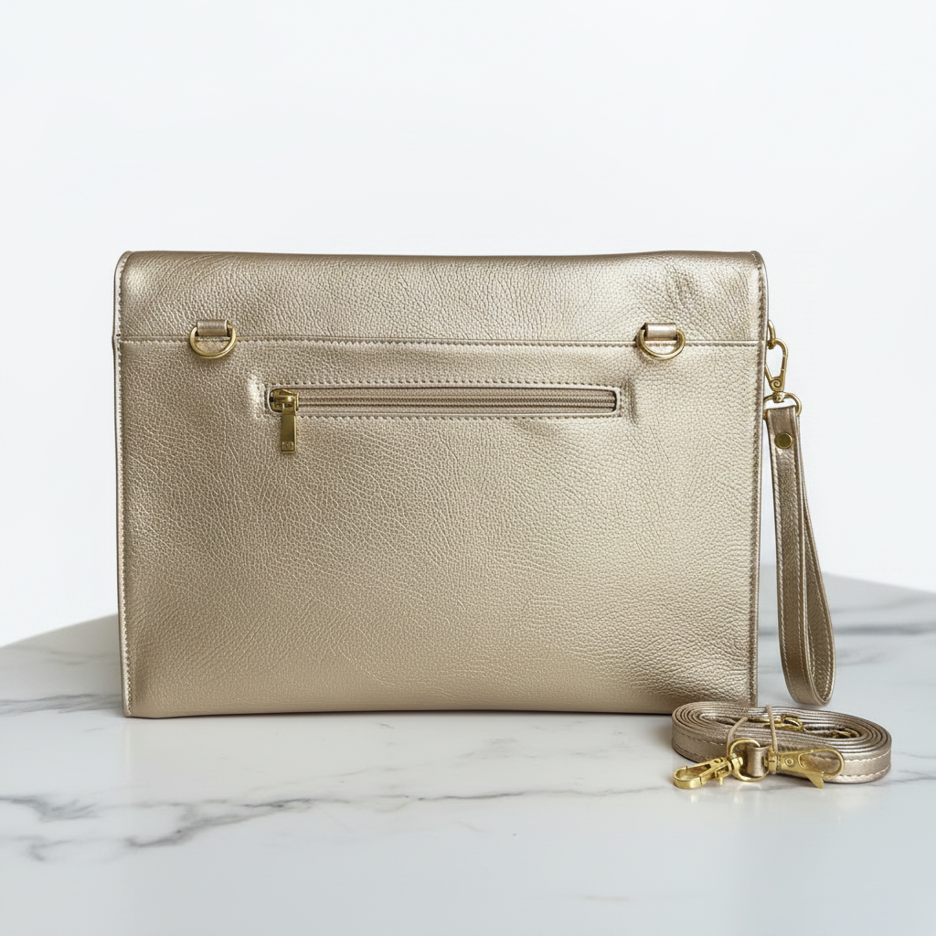 Clutch dorado trasera sin silla
