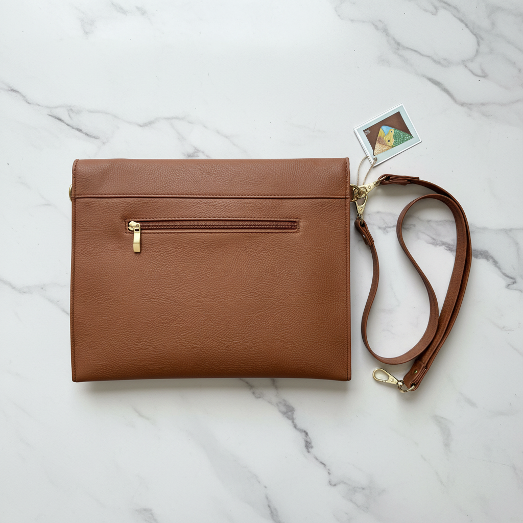 Clutch trasera caballo en mármol blanco