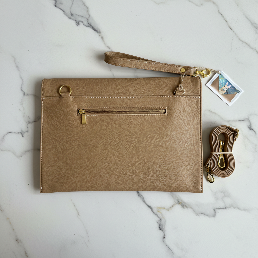 Clutch trasera en mármol blanco