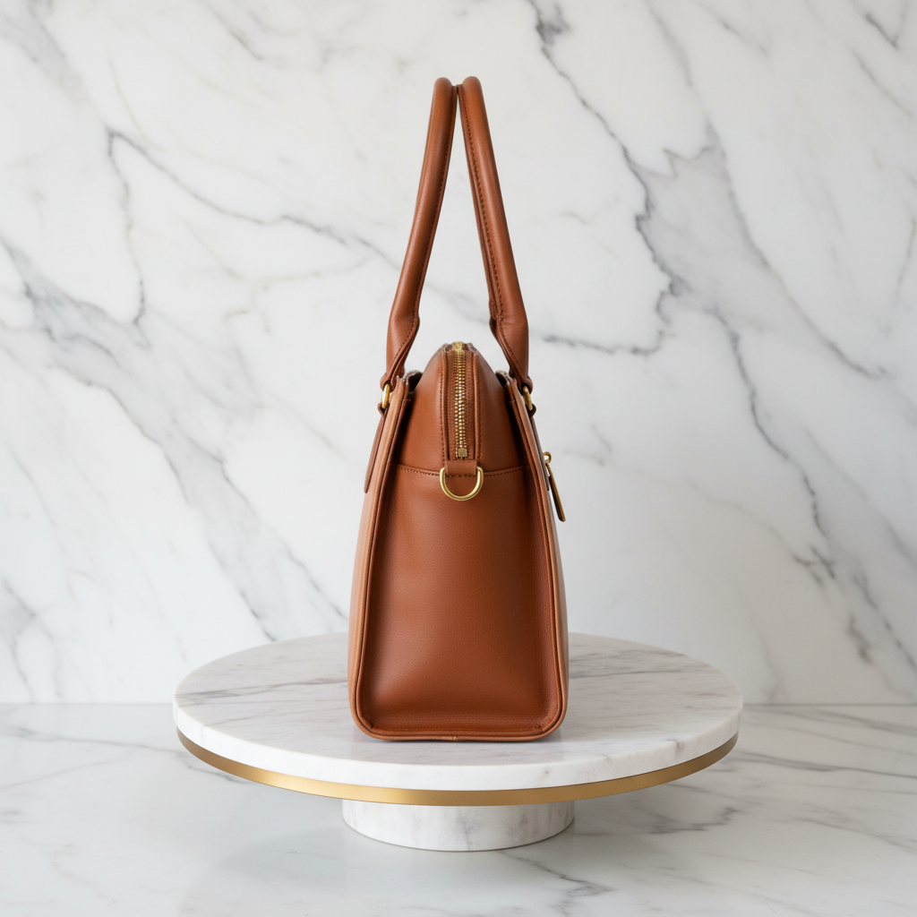 Dome Bag Tan - Vista Trasera Mármol
