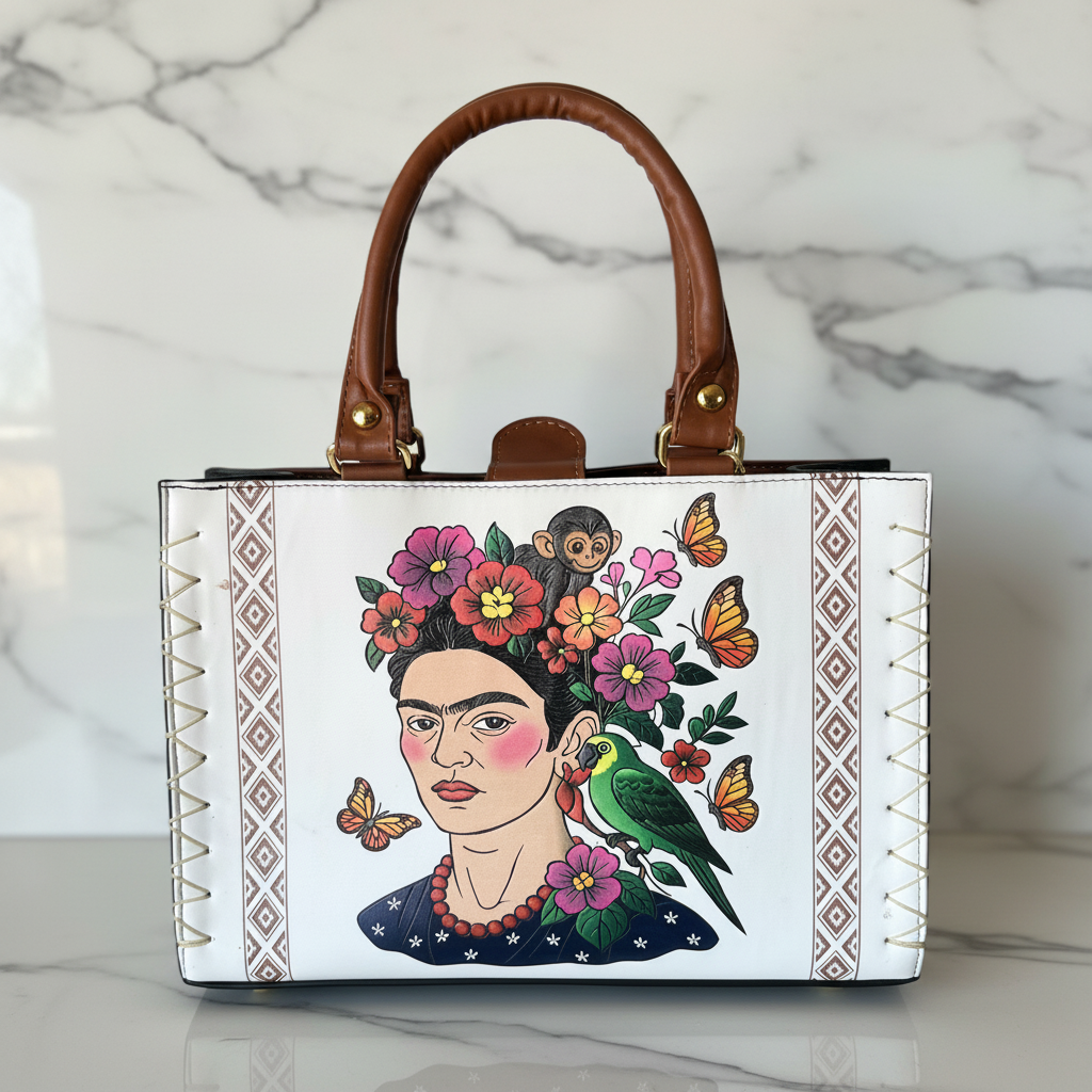 Frida Kahlo con mármol blanco