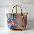 Bolsa de Yute "Hexágonos y Flores" - Fusión Artesanal