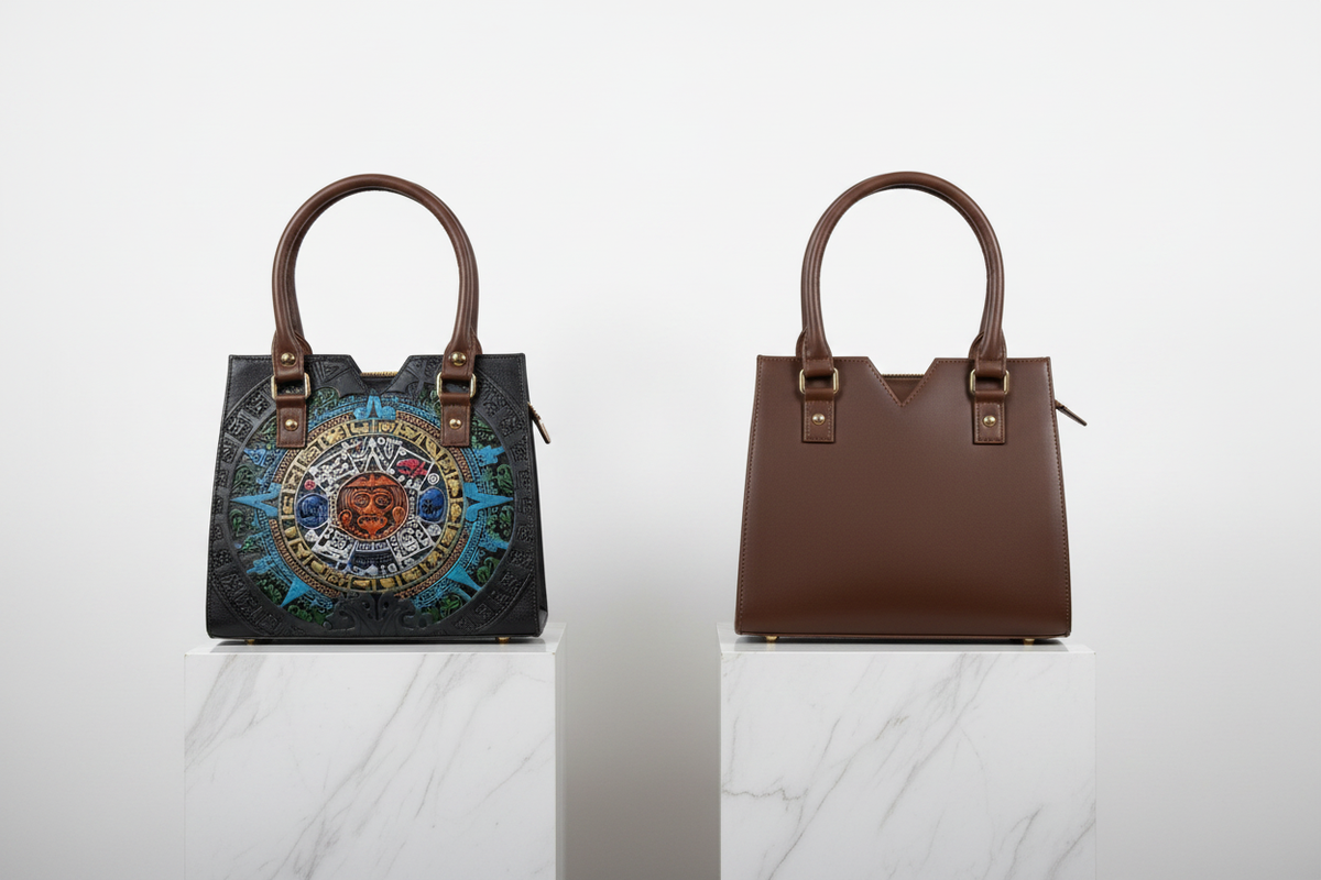 Bolsa Rectangular Minimalista en Cuero Vegetal Gris