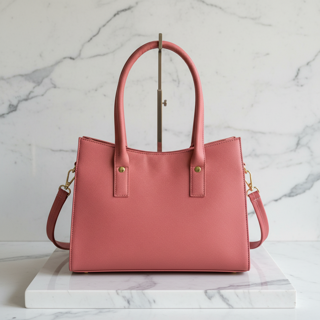 Bolso Tote Artesanal con Grabado Floral y Franja Geométrica