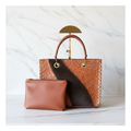 Bolsa "Mixta" - Tote de Cuero Vegano y Piel con Bolso Extra