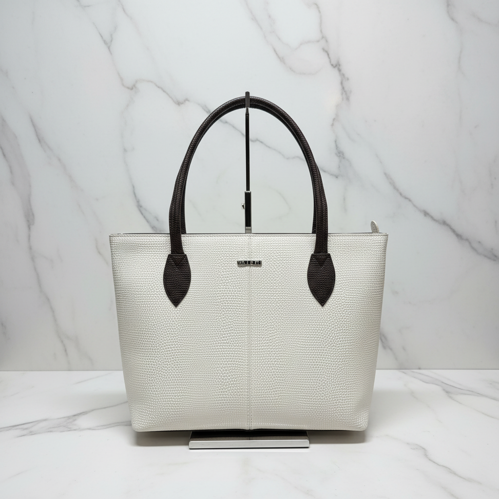 Nieve Lux | White Lizard Tote
