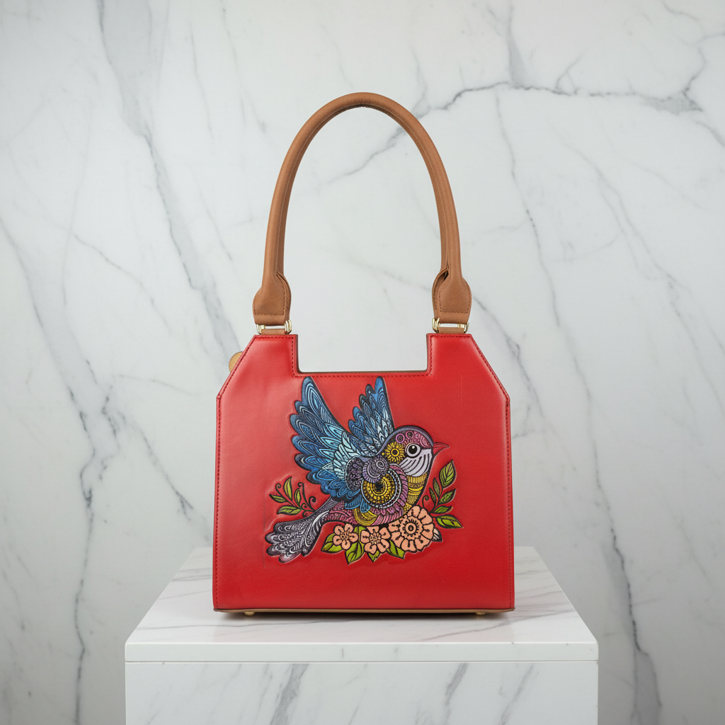 Paloma — Hand-Painted Leather Tote Bag | Bolsa de Piel Pintada a Mano