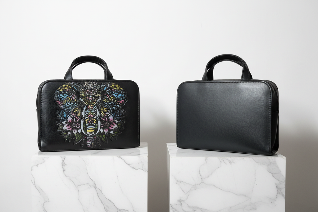 Bolsa Rectangular Minimalista en Cuero Vegetal Gris