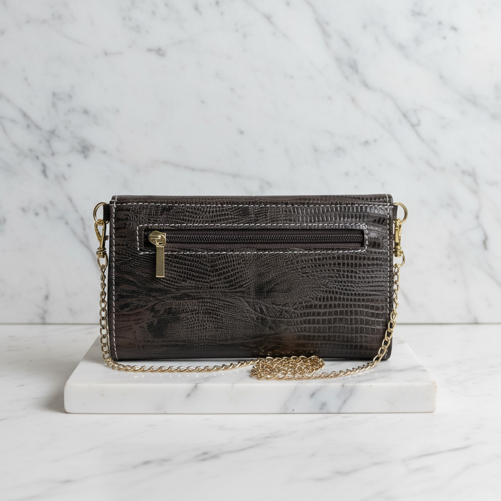Scala Carbón | Charcoal Lizard Wallet Clutch