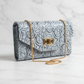 Scala Cielo | Sky Blue Floral Wallet Clutchcustsla