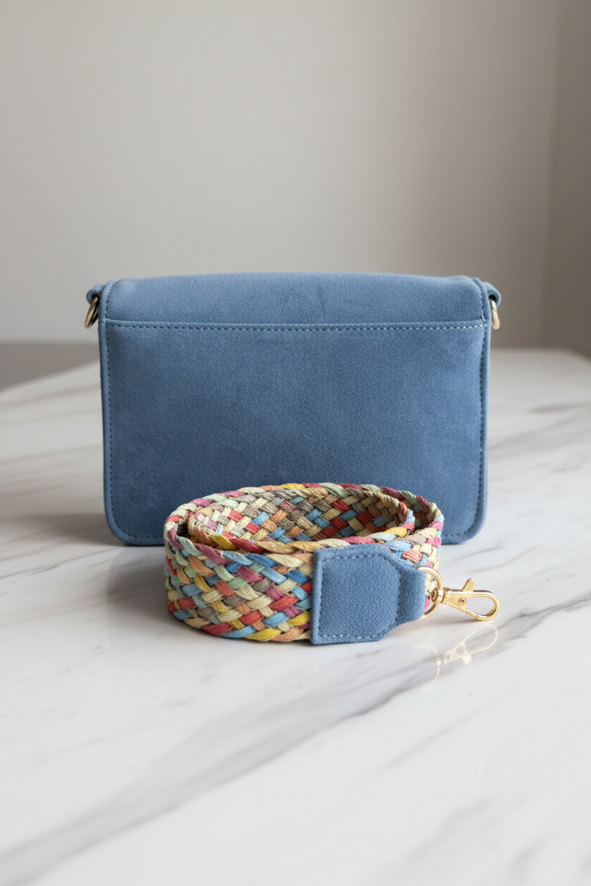 Cross Tulum Bag — Piel, Suede & Correa Trenzada Artesanal