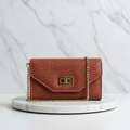Scala Terra | Terracotta Lizard Wallet Clutchoto foto