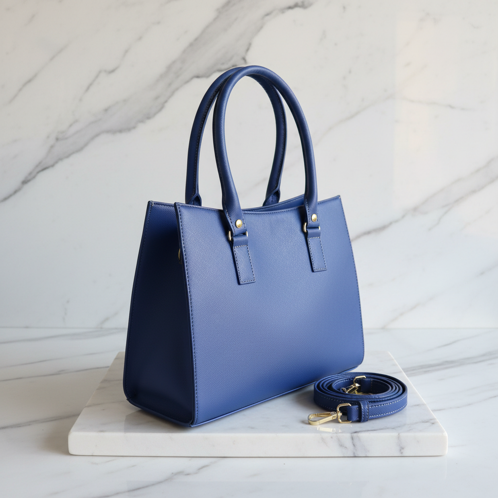Bolso Tote Artesanal con Grabado Floral y Franja Geométrica