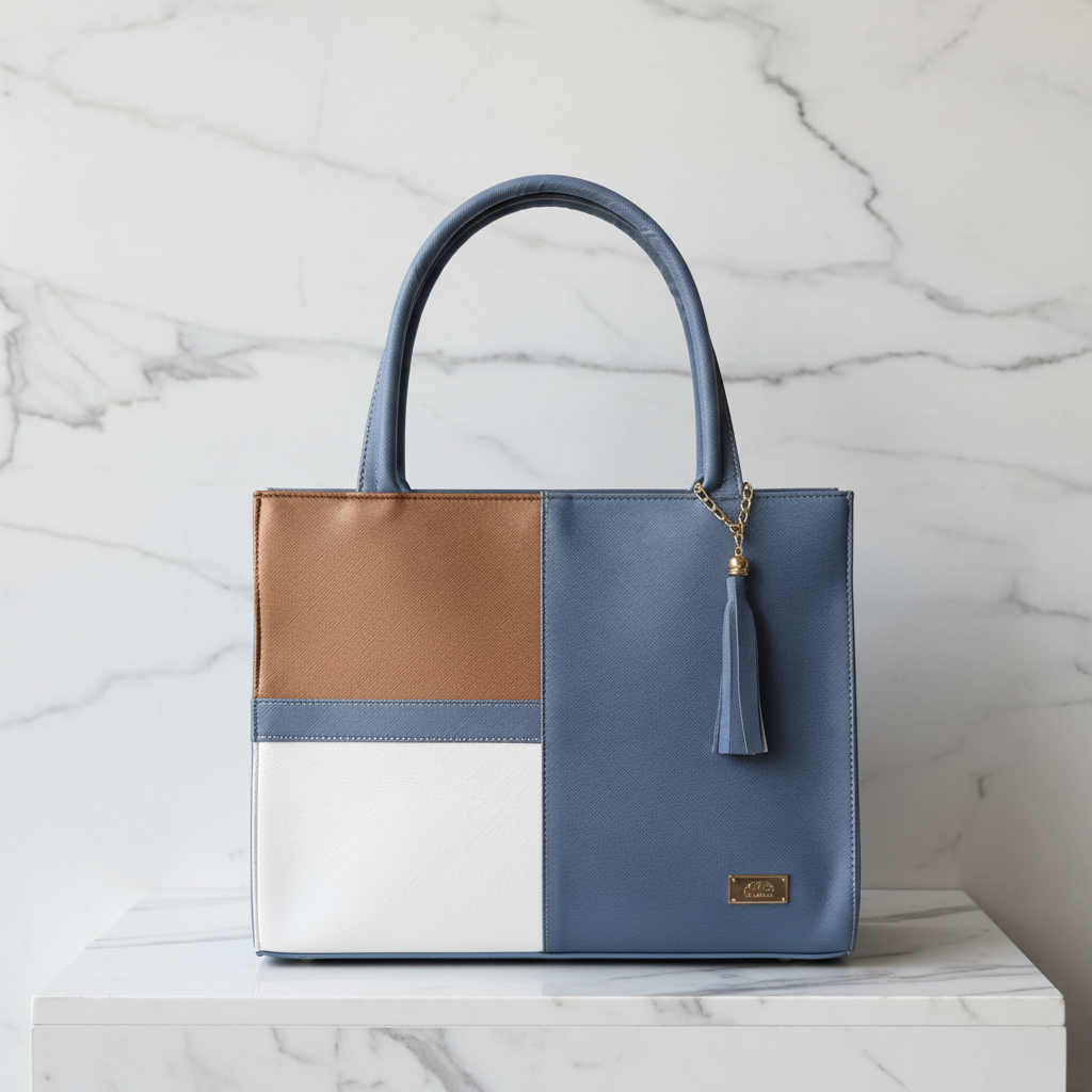 Bolsa de Yute "Bloques de Color" - Diseño Estructural con Agarradera