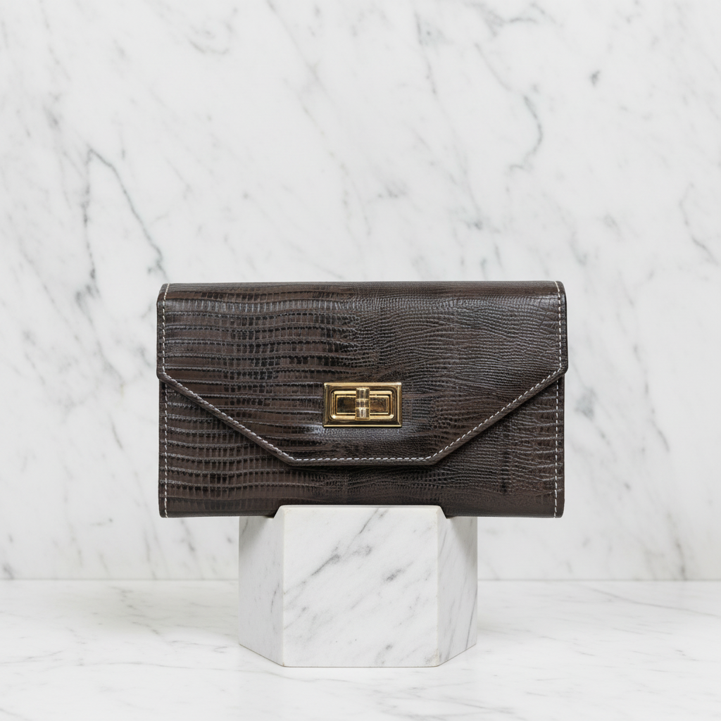 Scala Carbón | Charcoal Lizard Wallet Clutch
