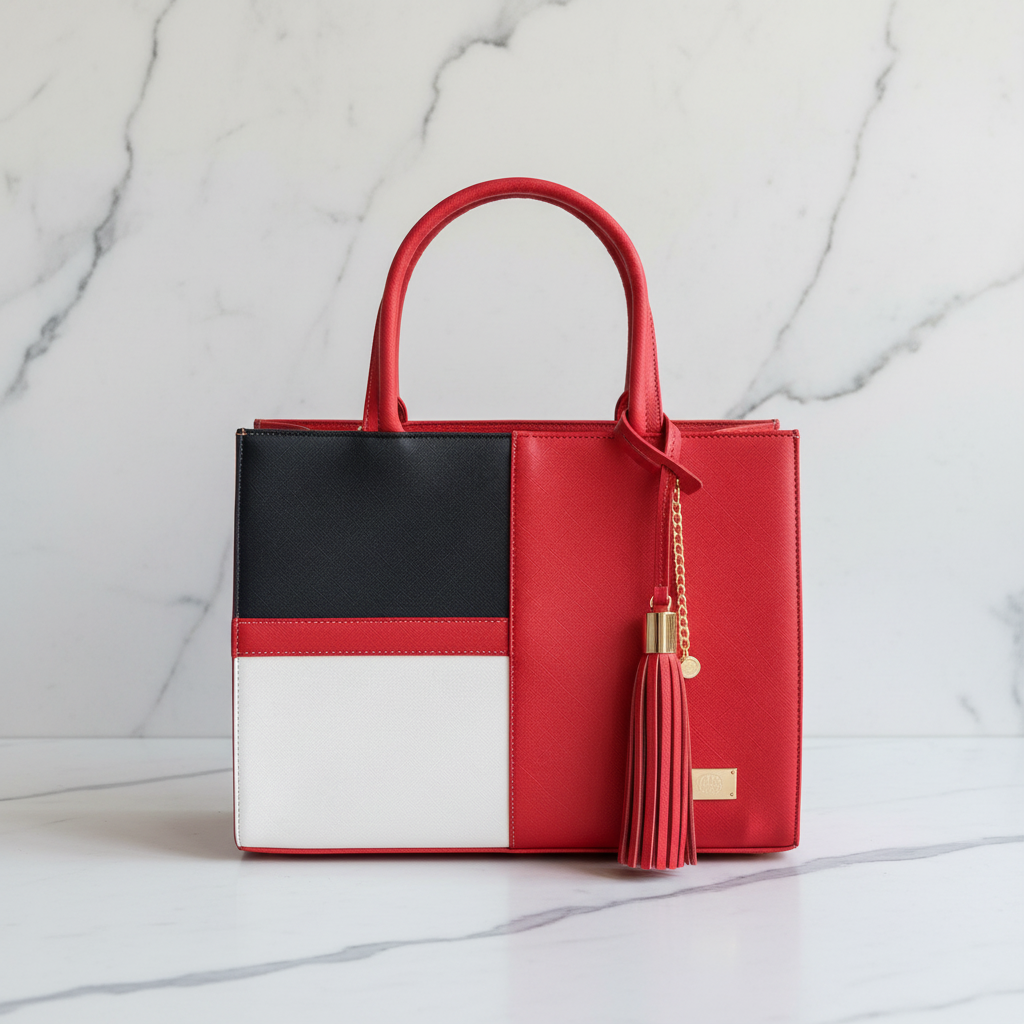 Bolsa de Yute "Bloques de Color" - Diseño Estructural con Agarradera
