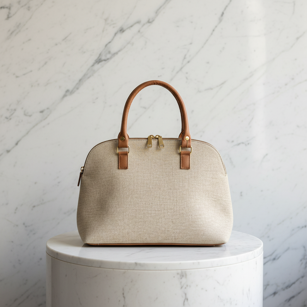 Bolsa de Yute con Arte Floral y Broche de Seguridad