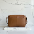 Hand-Tooled Leather Satchel — Chiseled Floral Design | Bolsa de Piel Tallada Artesanal