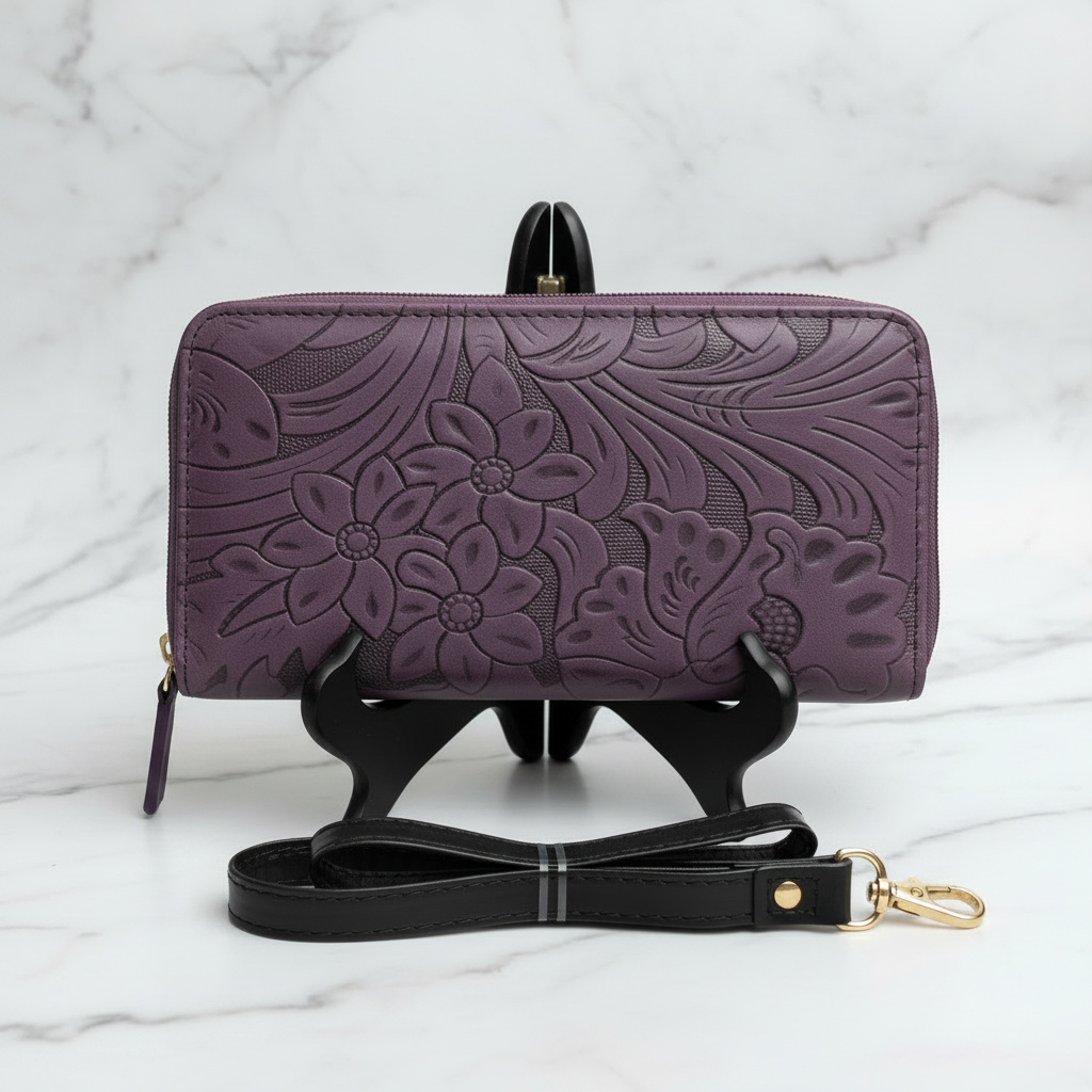 Flora Cartera 2 en 1 — Clutch y Bandolera | Colección Piel y Pelo