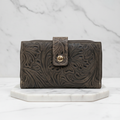 Flora Café | Brown Floral Wallet