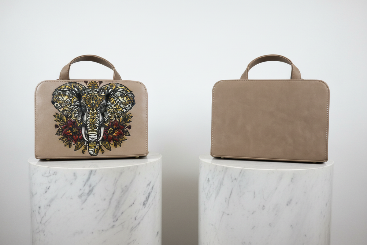 Bolsa Rectangular Minimalista en Cuero Vegetal Gris