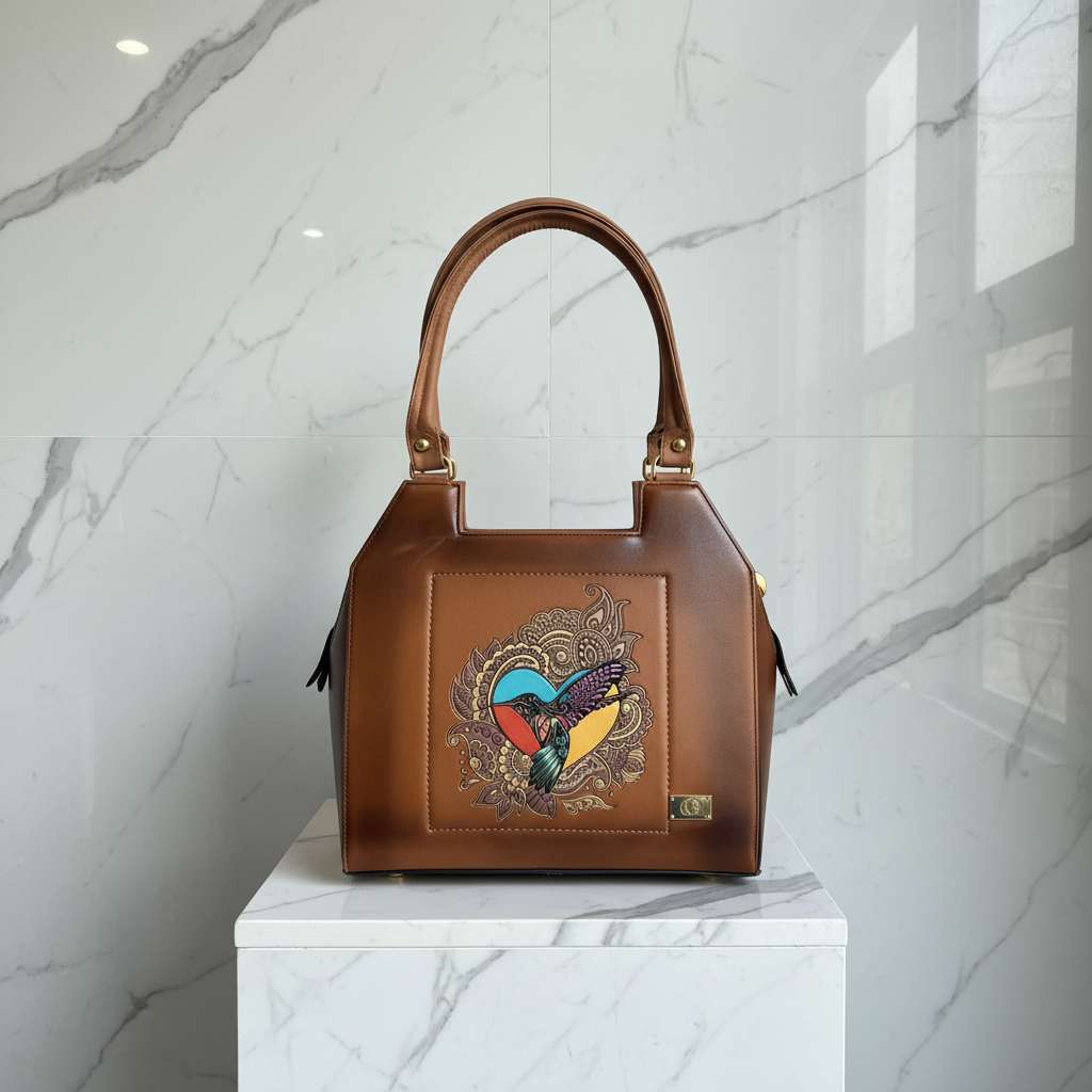 Paloma — Hand-Painted Leather Tote Bag | Bolsa de Piel Pintada a Mano